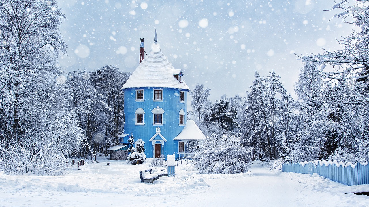 Image - winter snowing moomin world moomin