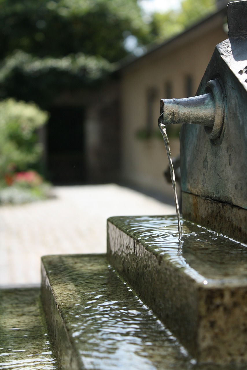 Image - fountain water garden park flow