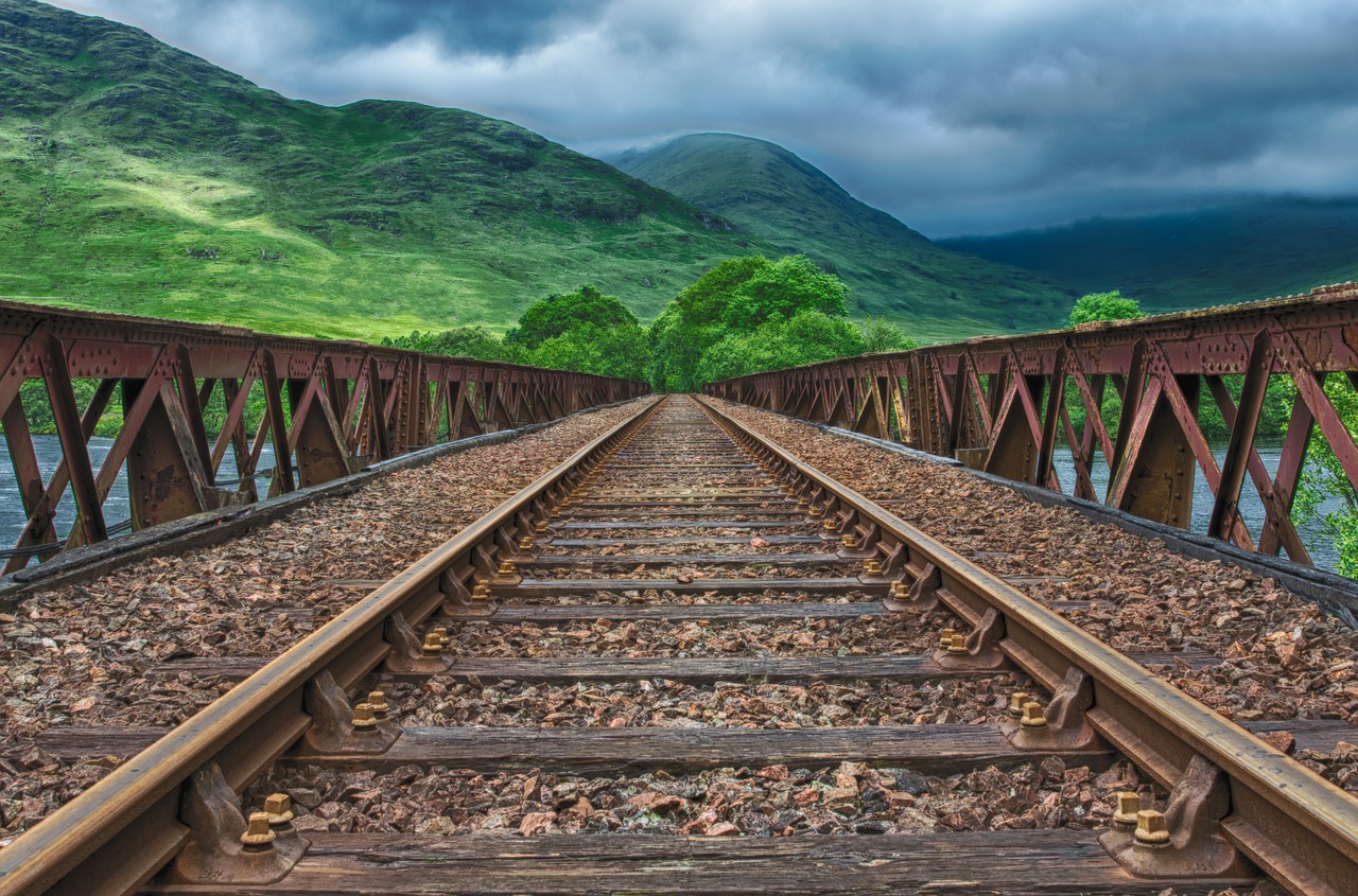 Image - railway seemed track train