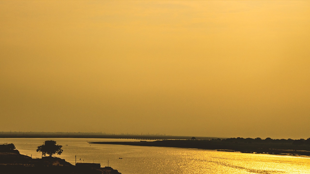 Image - golden hour ganga ganges india