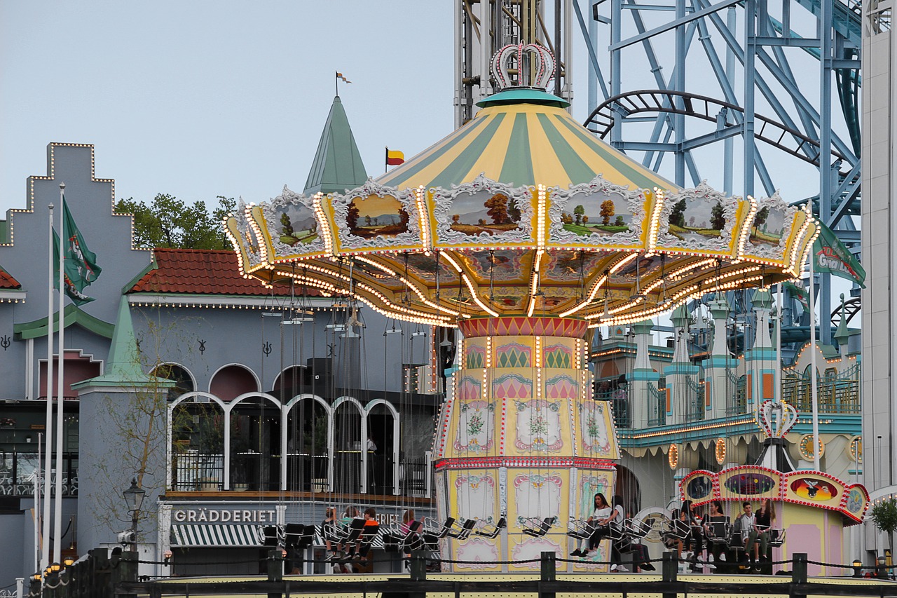 Image - stockholm theme park chain carousel