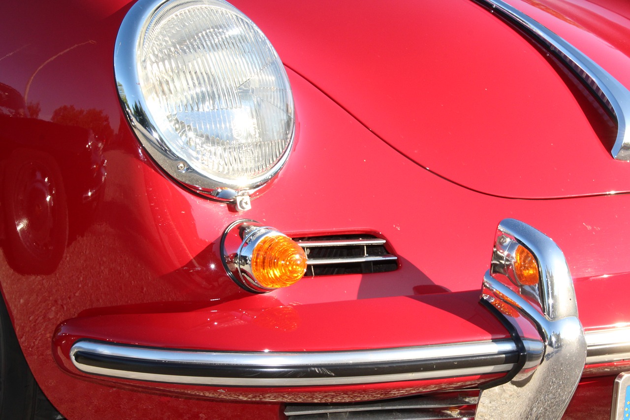 Image - porsche red front headlight