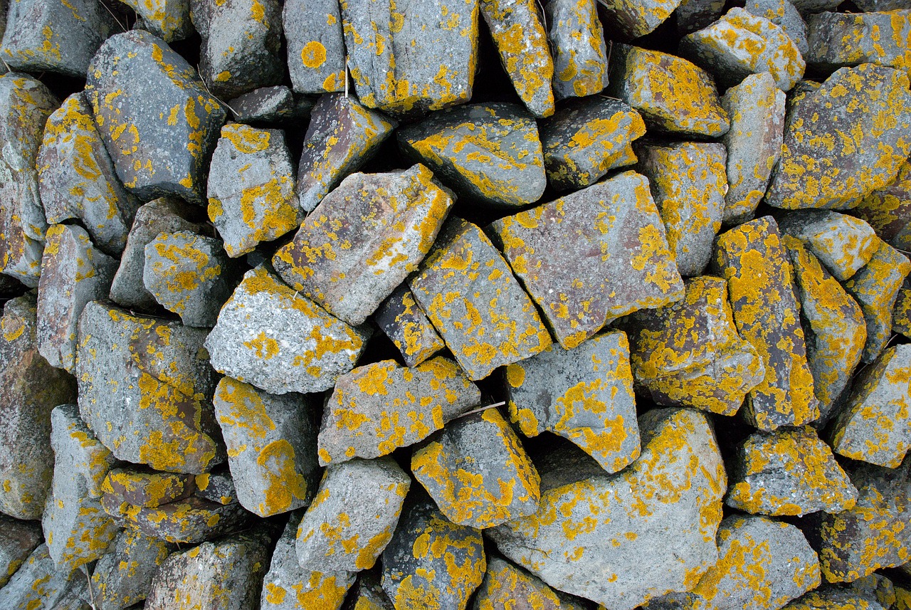 Image - stones weave structure yellow green