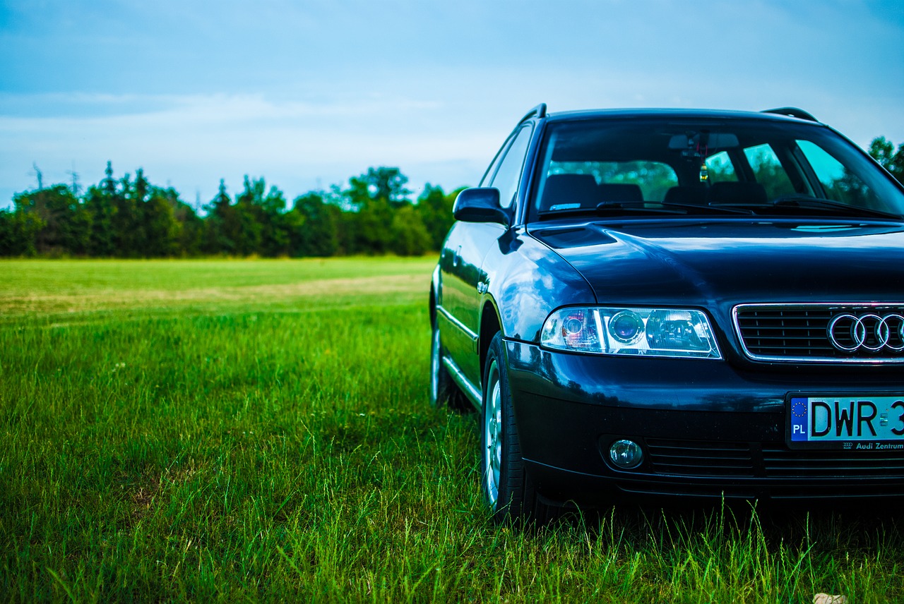 Image - audi a4 meadow car sky grass