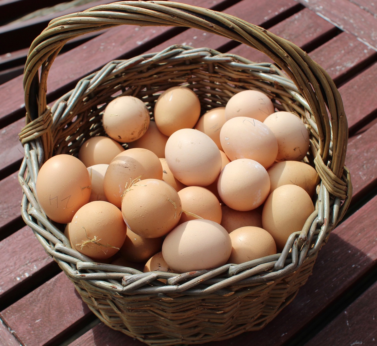 Image - eggs basket fresh food home