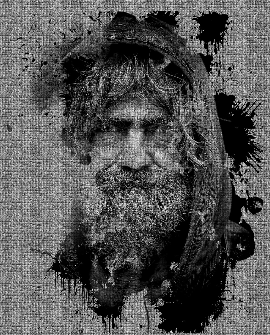 Image - portrait human homeless man male