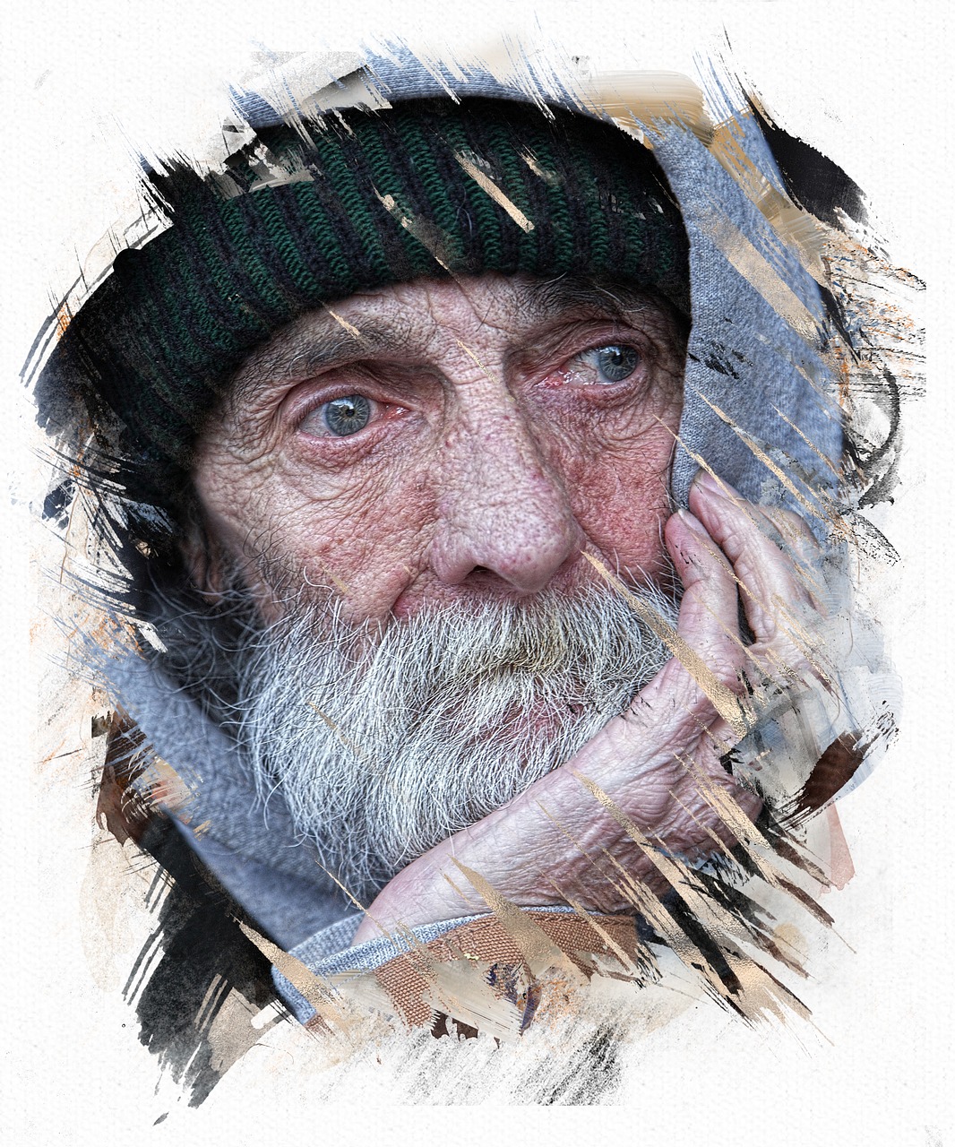 Image - portrait human homeless man male