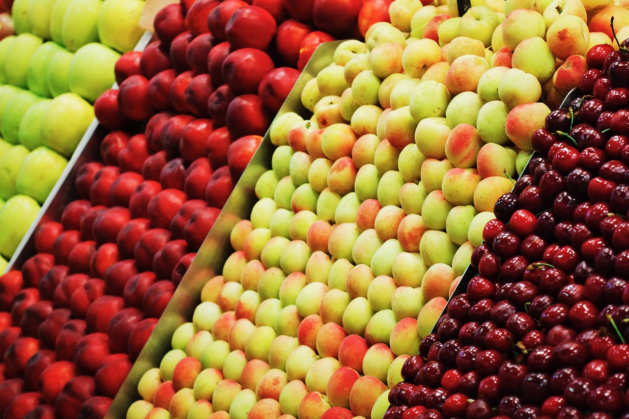 Image - fruit display market colors power