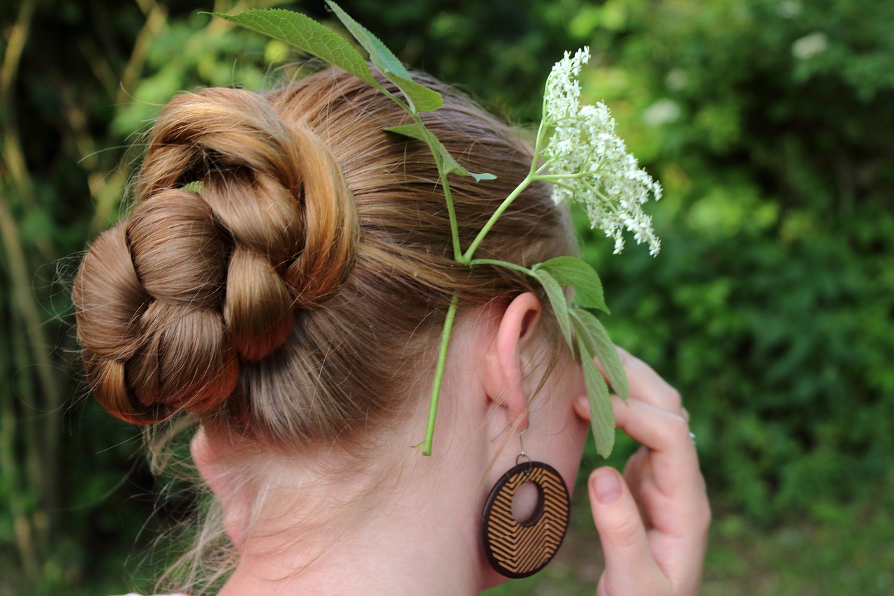Image - flower in hair hair woman without