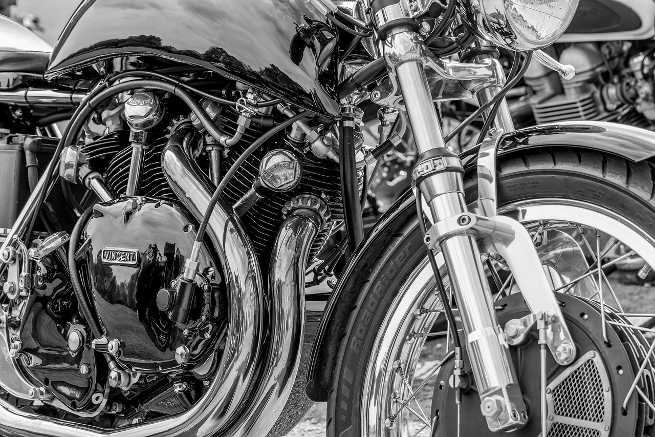 Image - vincent motorcycle black and white