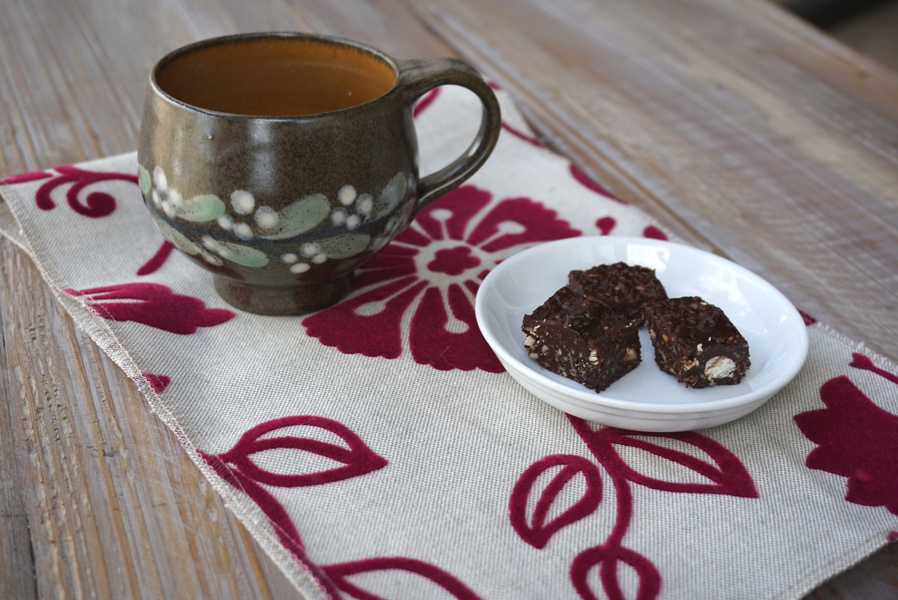 Image - chocolate cup of tea nuts cookie