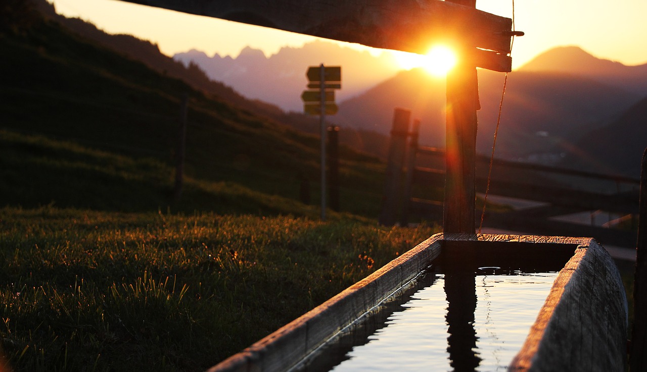 Image - sunset austria mountains alpine