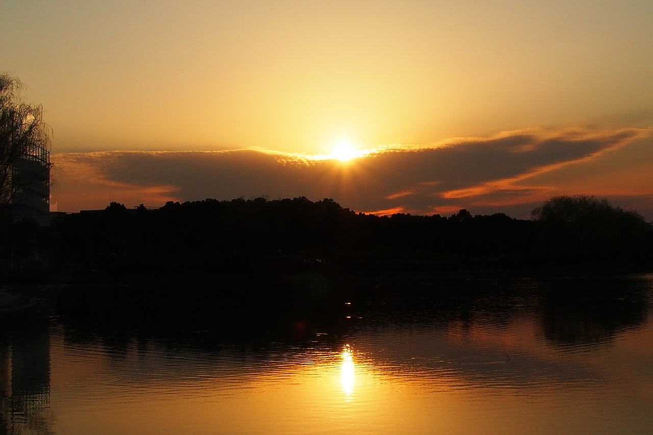 Image - sunset the scenery reflection