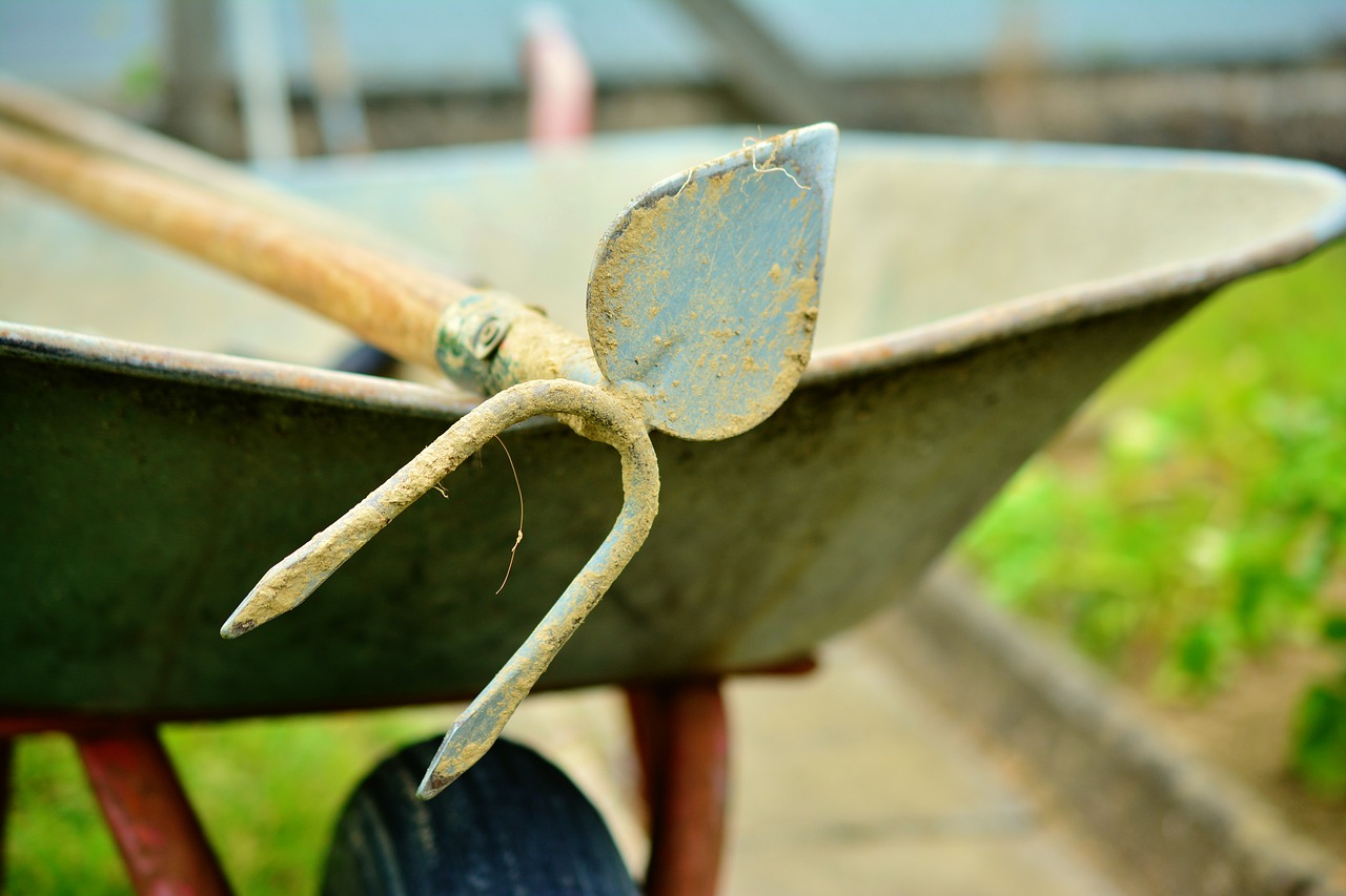 Image - hoe wheelbarrow gardening faceplate