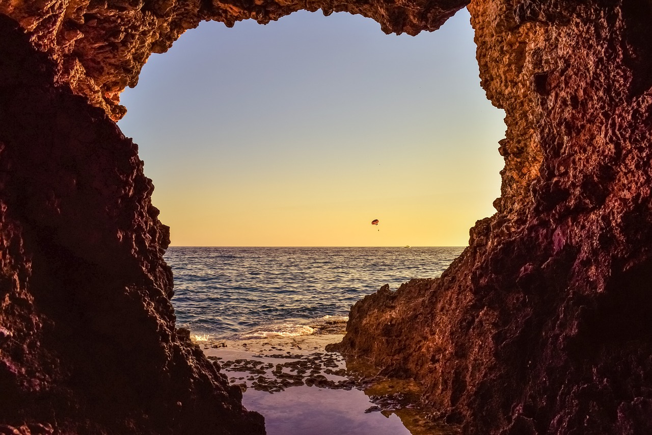 Image - sea cave entrance sea nature