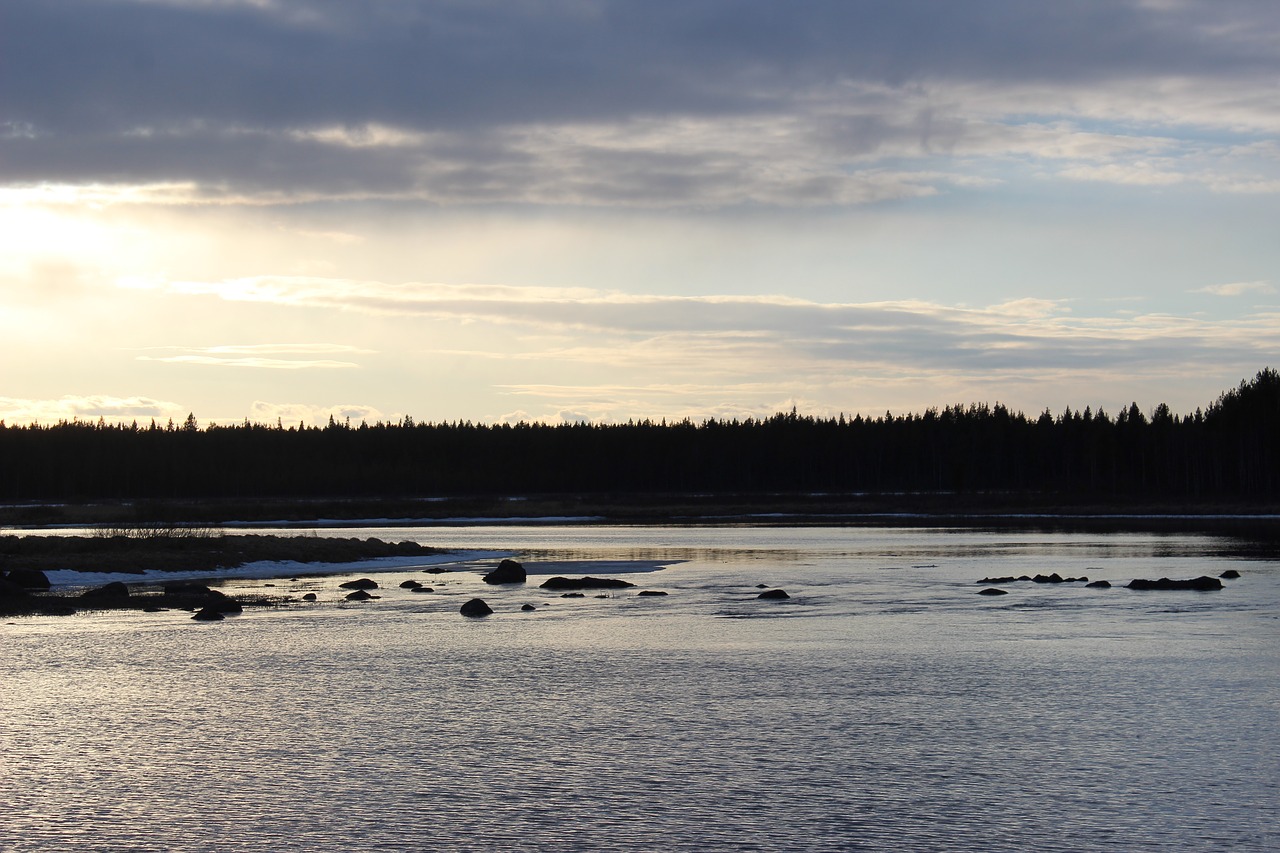 Image - north russia sunset backlight