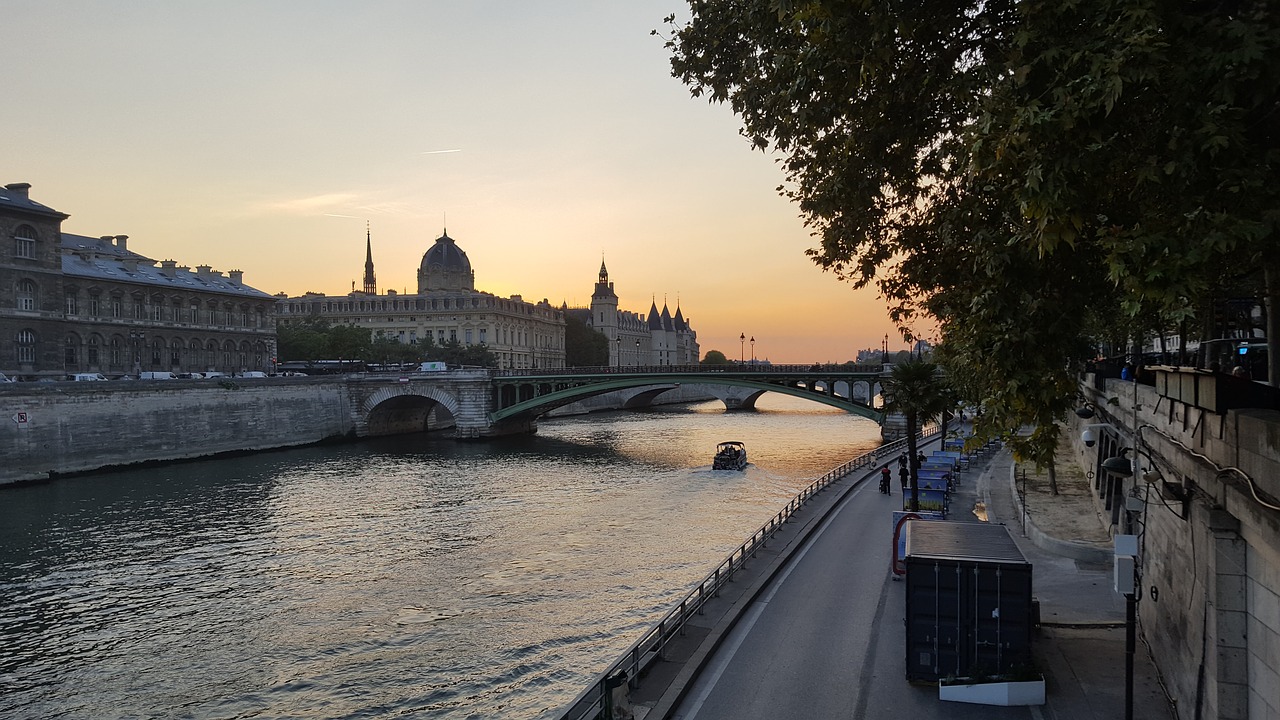 Image - river paris bridge france seine