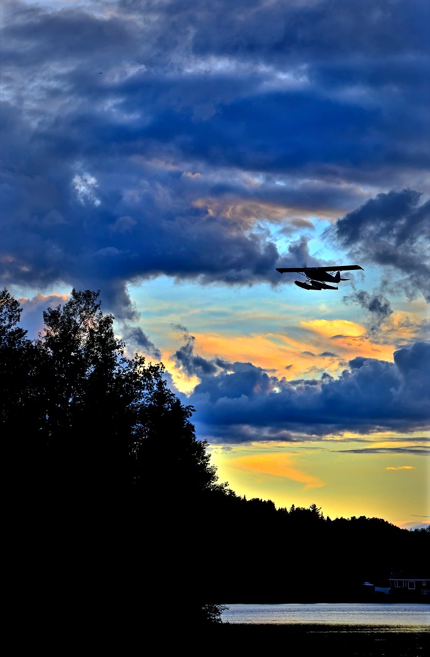 Image - seaplane landscape nature lake
