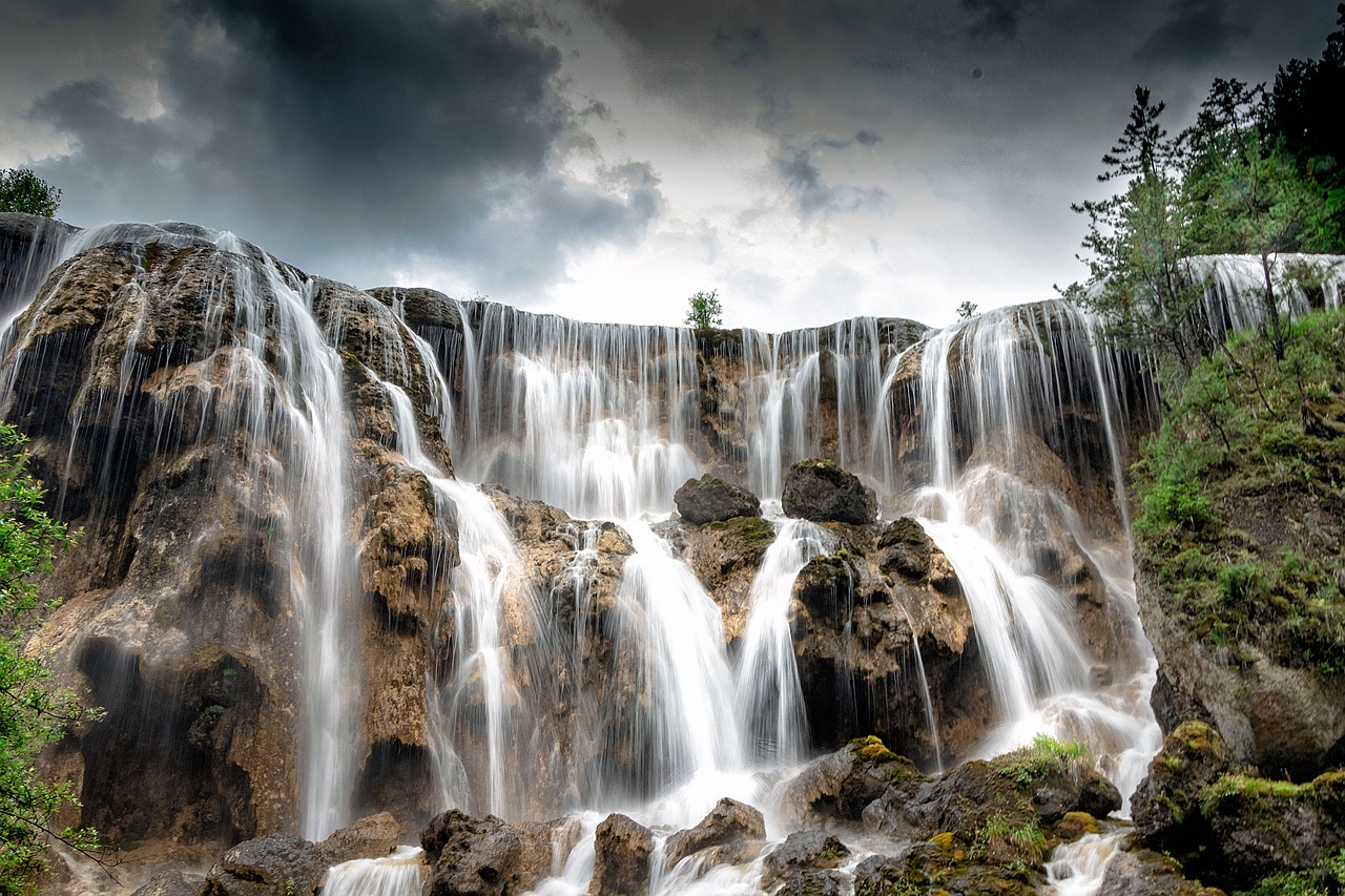 Image - jiuzhaigou falls water the scenery