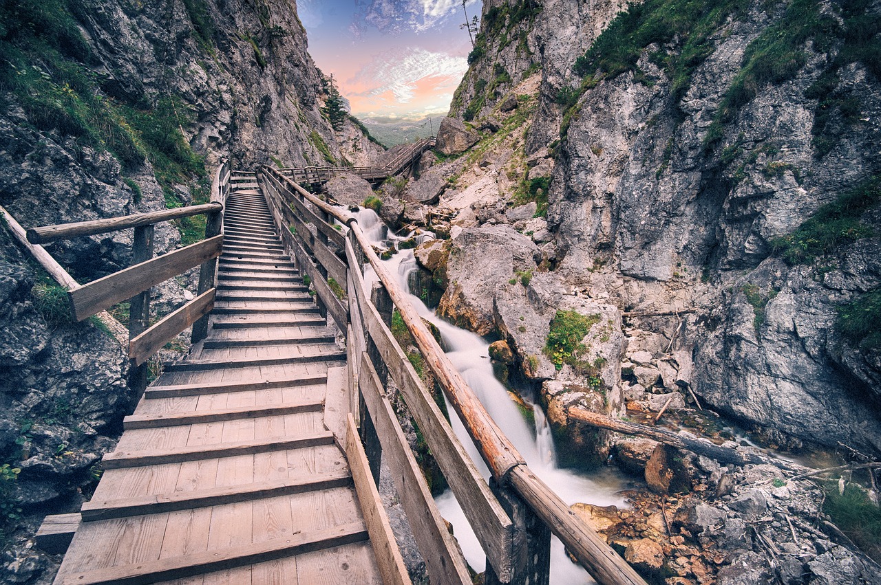 Image - bridge mountain travel landscape