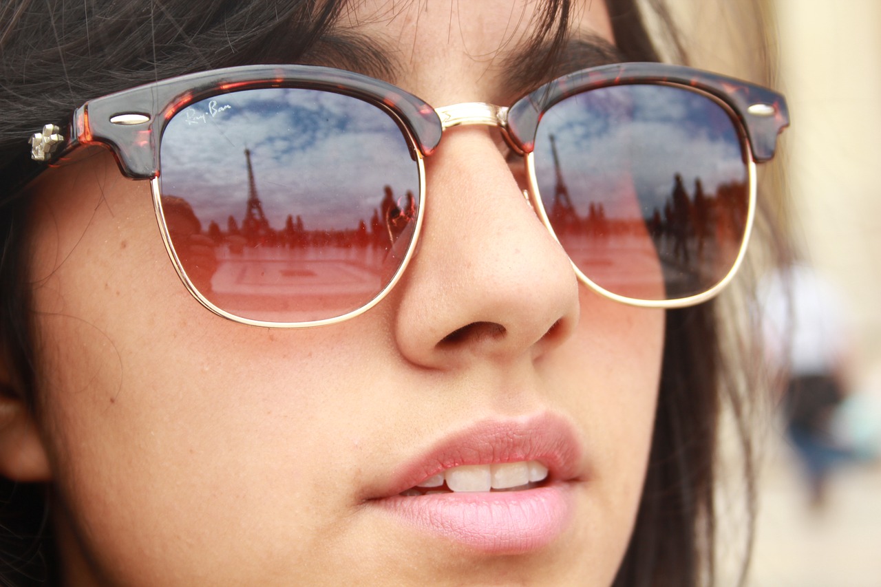 Image - young woman female sunglasses paris