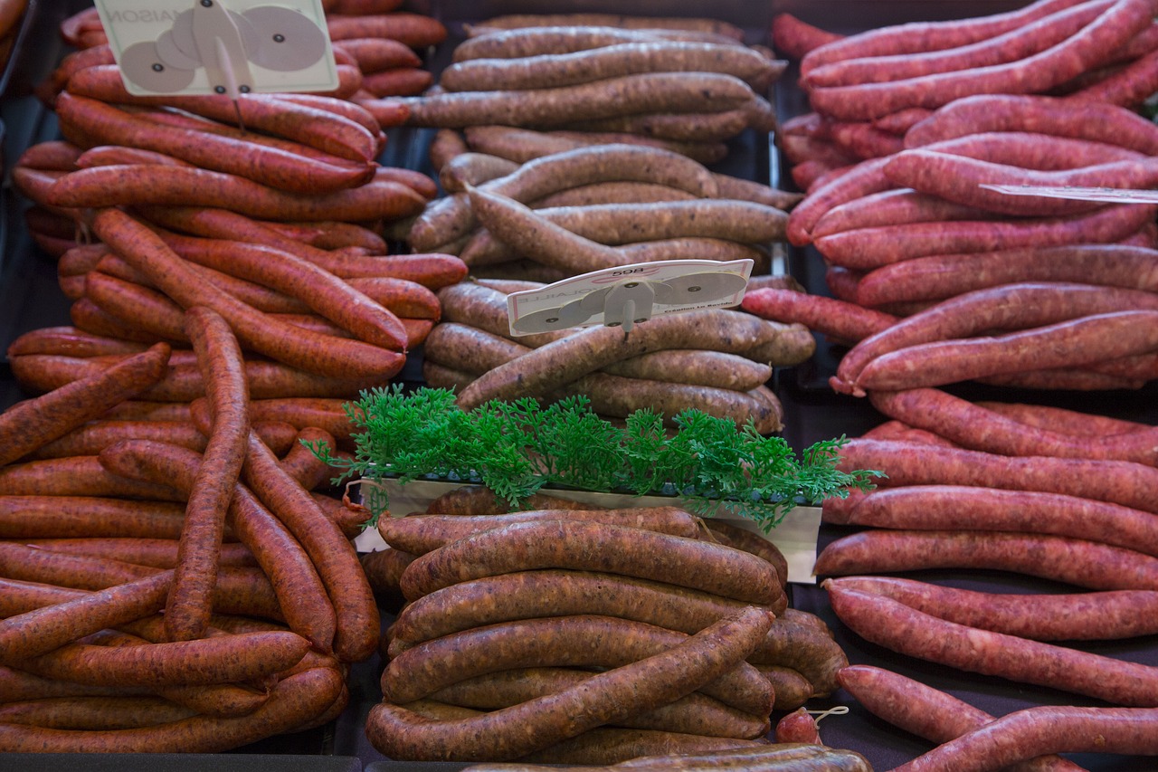 Image - delicatessen sausages butcher meat