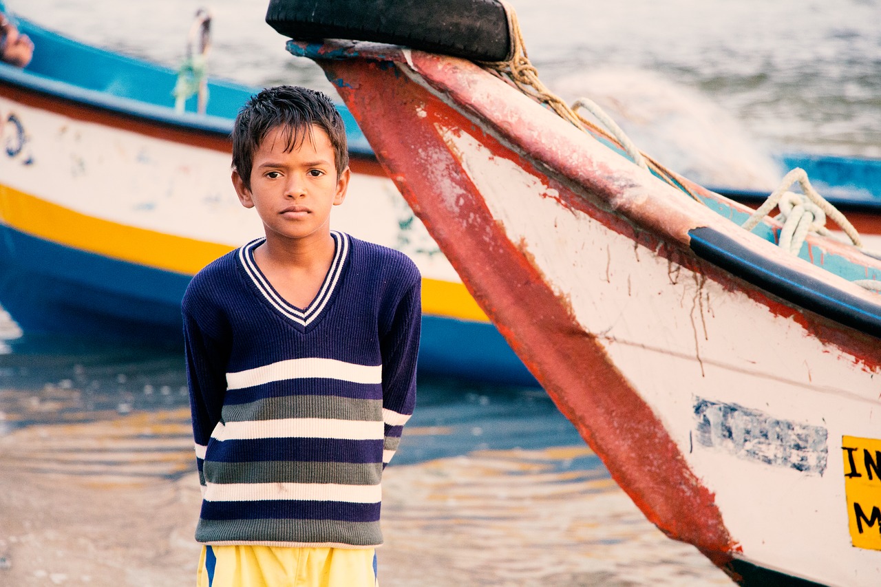 Image - fisherman boy boat