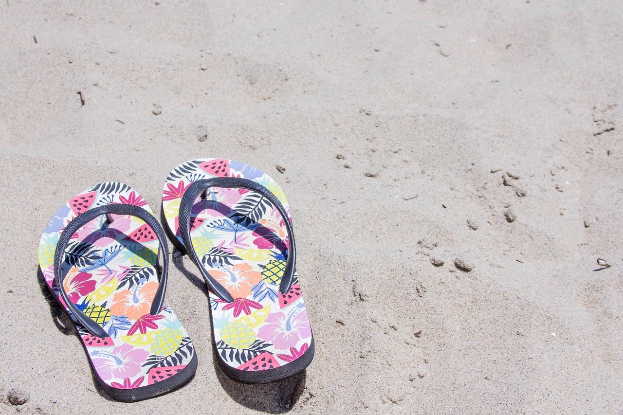 Image - sandals flip flops sand beach