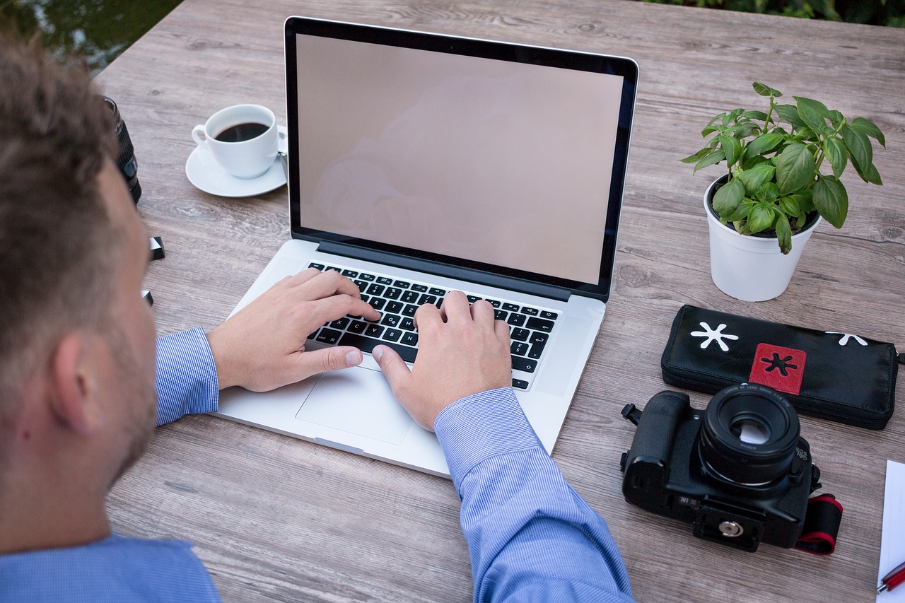 Image - business man laptop work outdoor