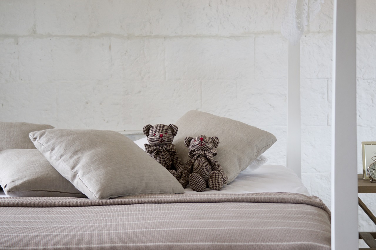 Image - bed sleep sheets room teddy bear