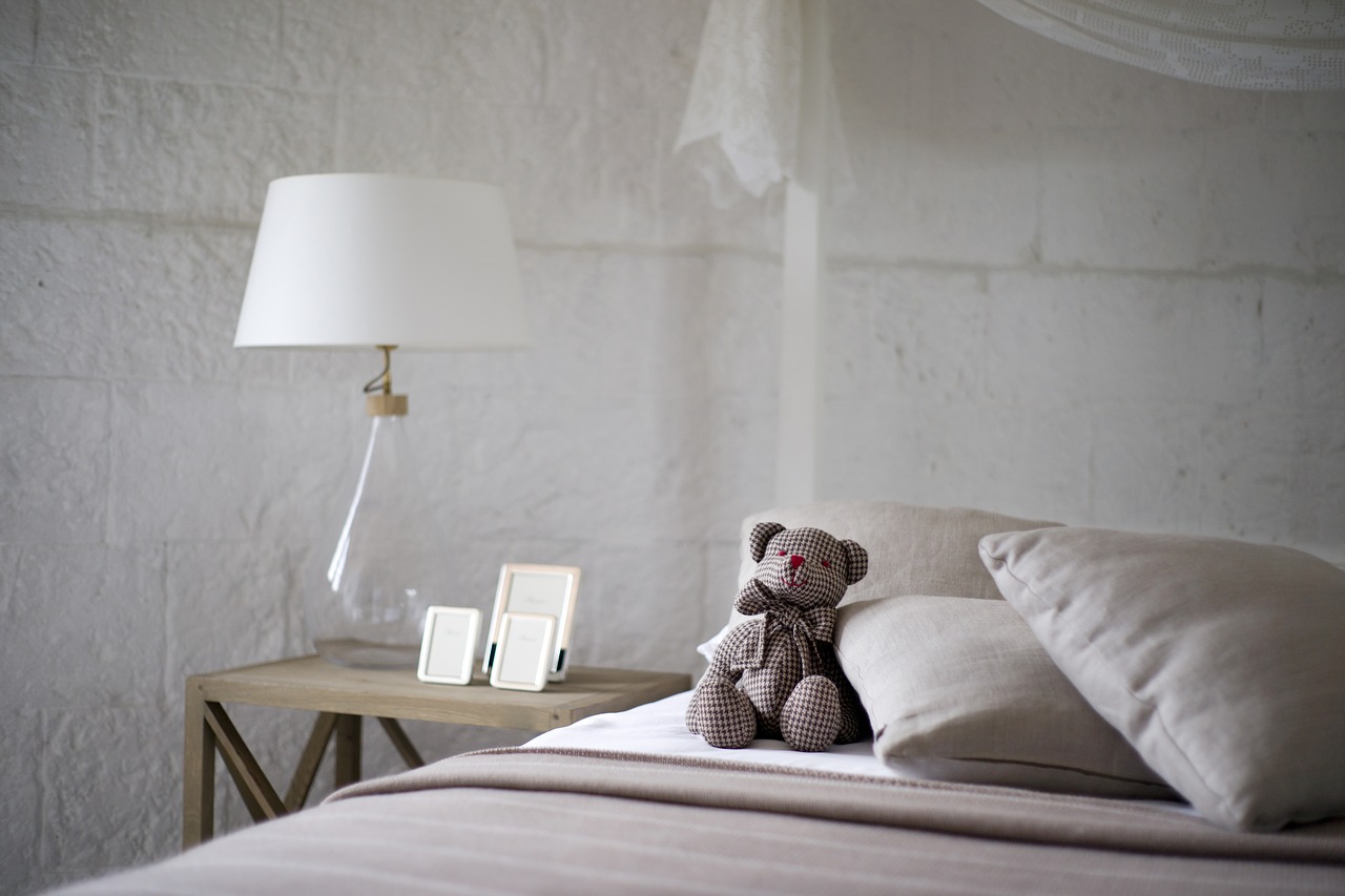 Image - bed sleep sheets room teddy bear