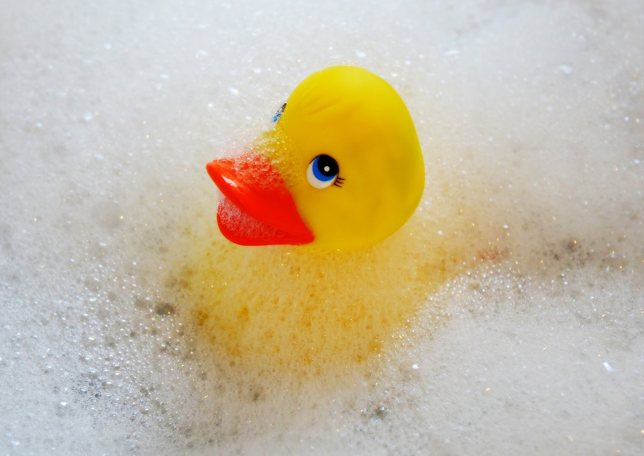 Image - swim duck bath accessories yellow