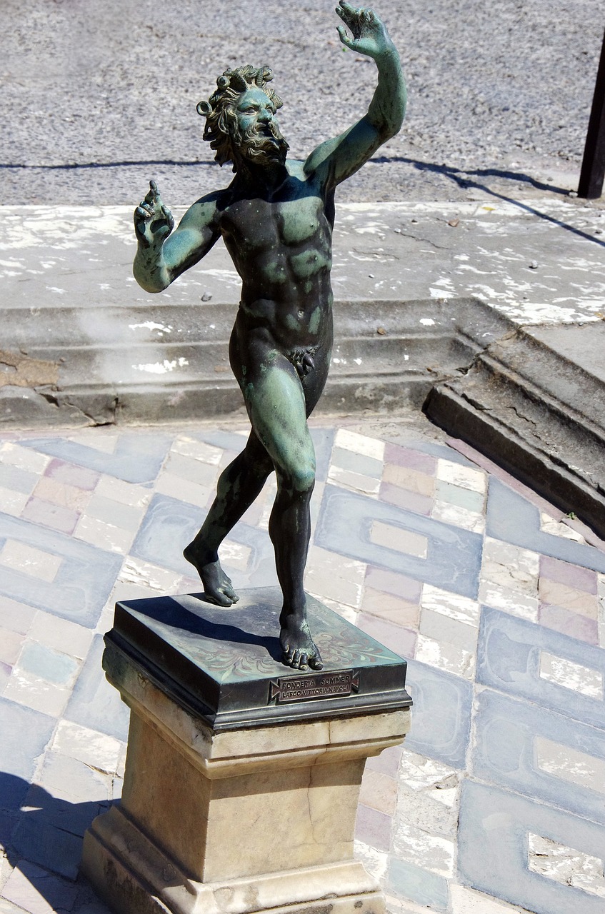 Image - italy pompei fauna dance statue