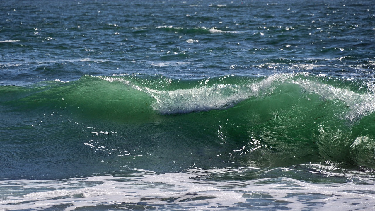 Image - sea wave scum ocean brittany