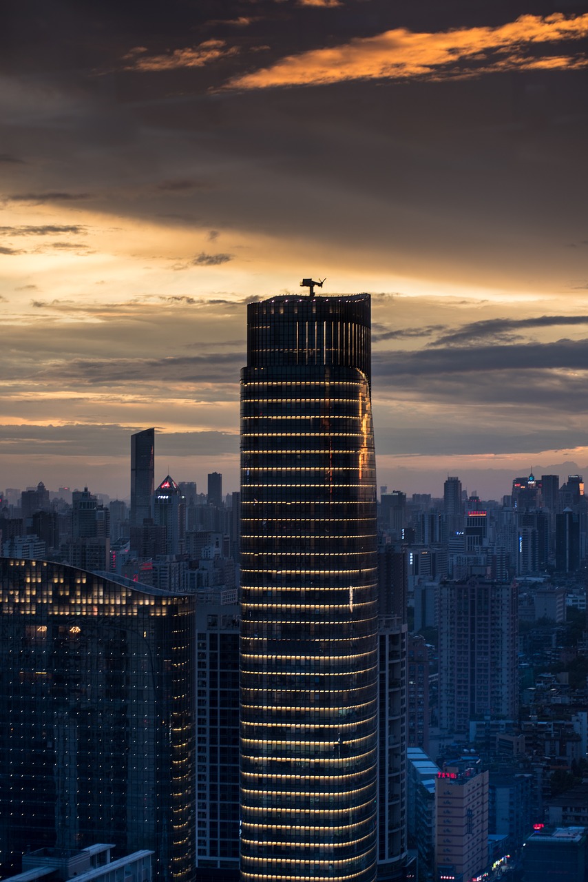 Image - city sunset canton