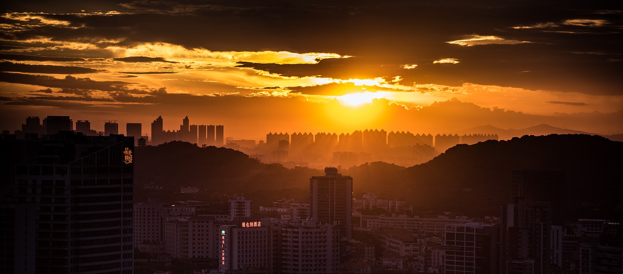 Image - city sunset canton