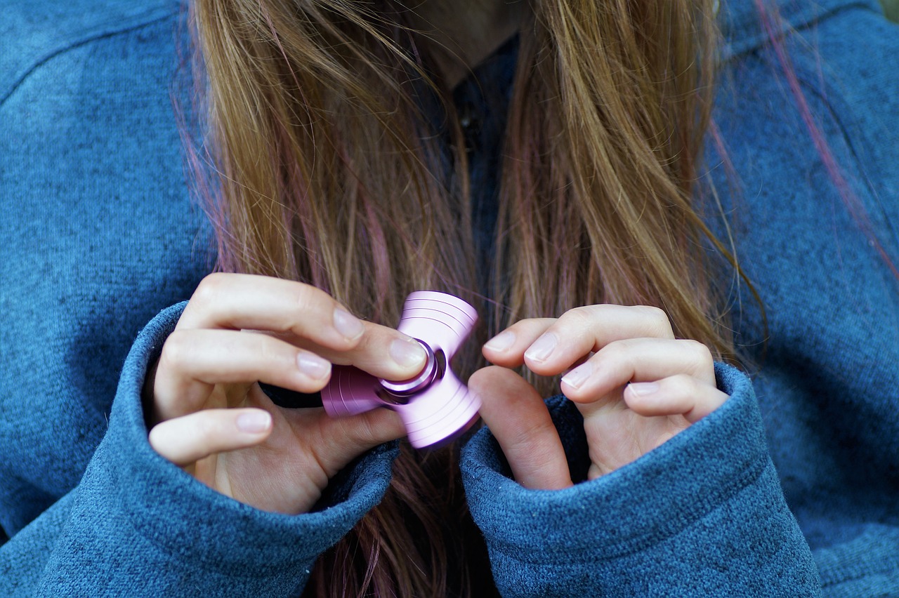 Image - fidget spinner girl ombre hair toy