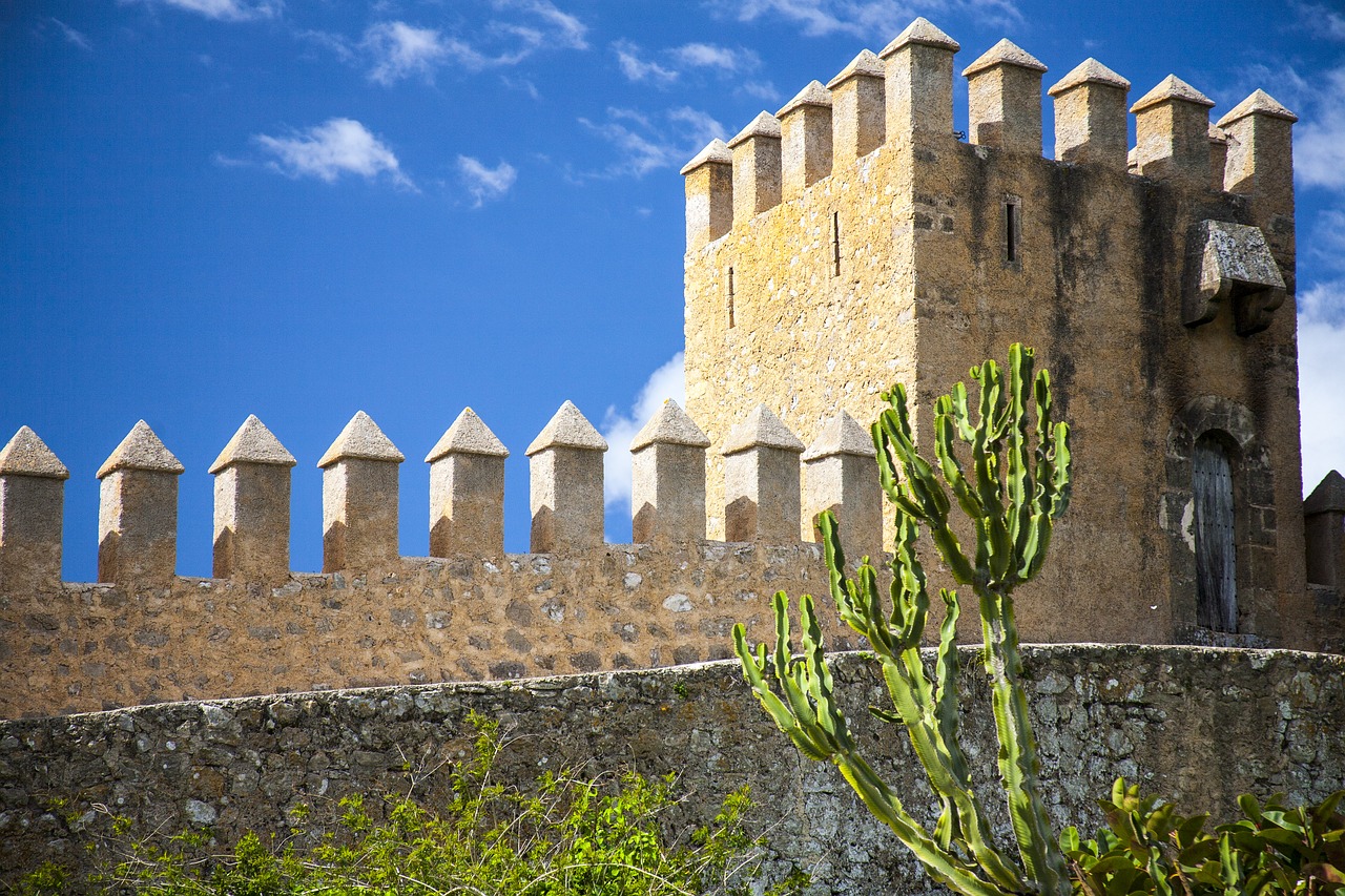 Image - castle wall sky clouds defense