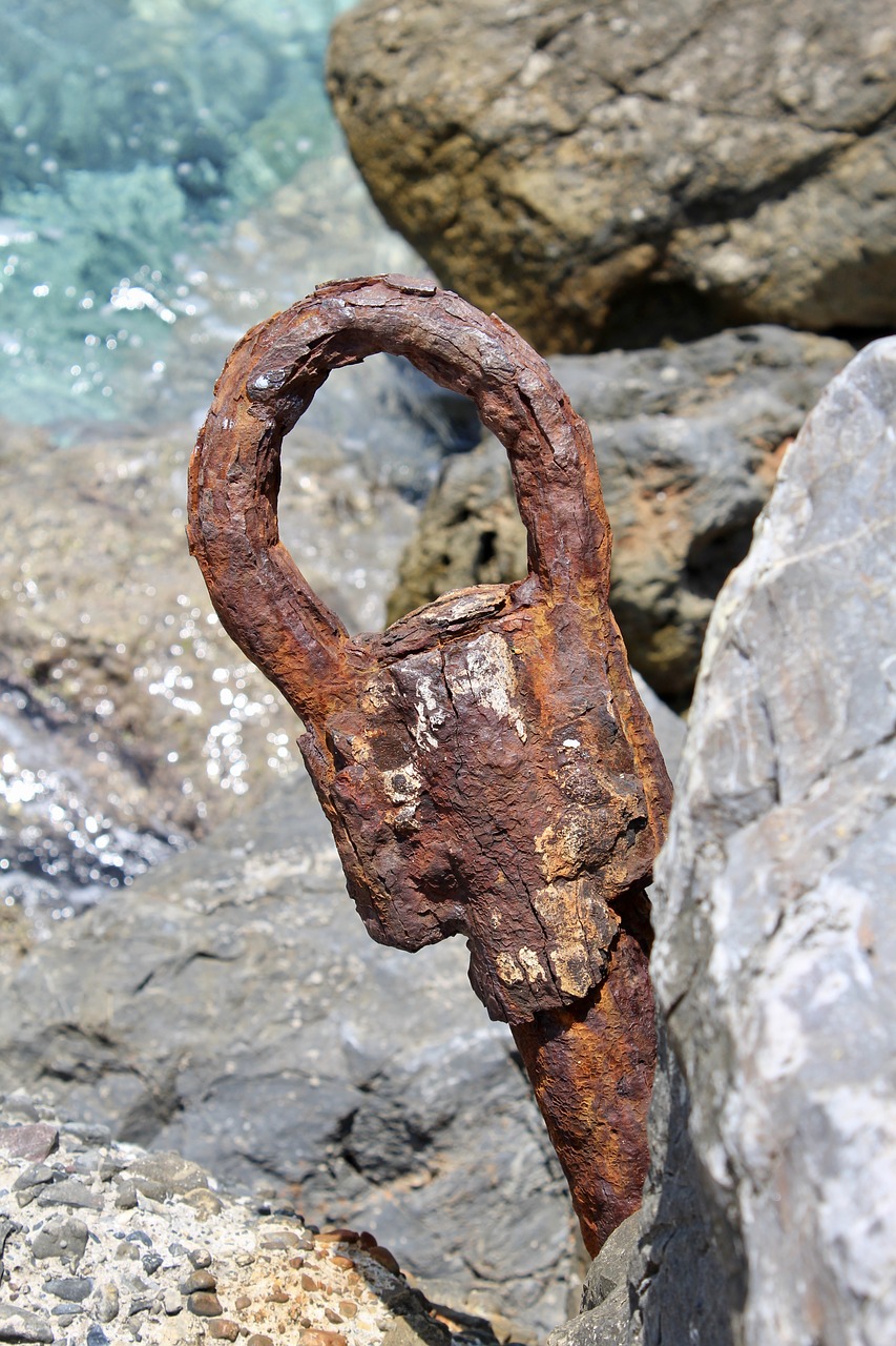 Image - old rusty anchoring sea close