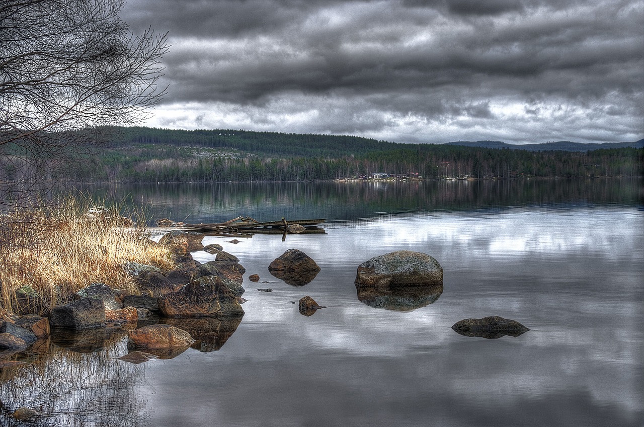 Image - falun sundborn lake landscape