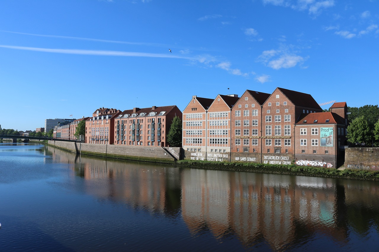 Image - bremen weser teerhof water city