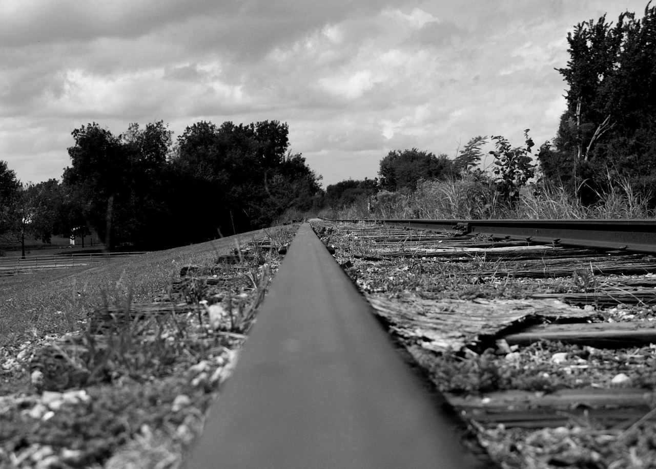 Image - railroad train train tracks creepy