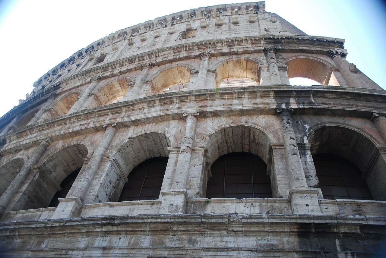 Image - coliseum looking up monument arches