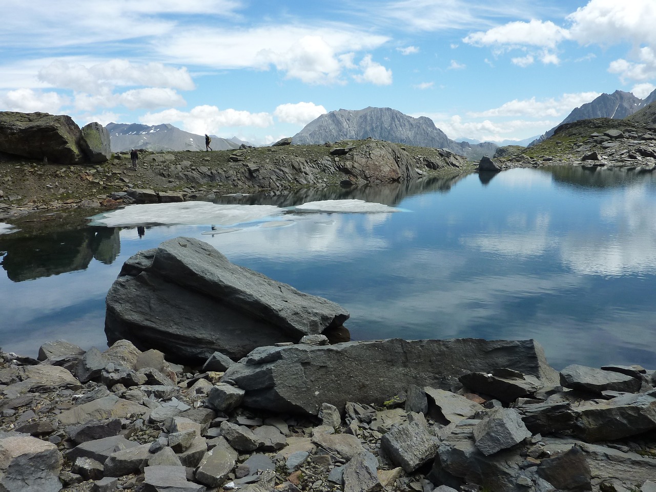 Image - lake mountain high mountain alps