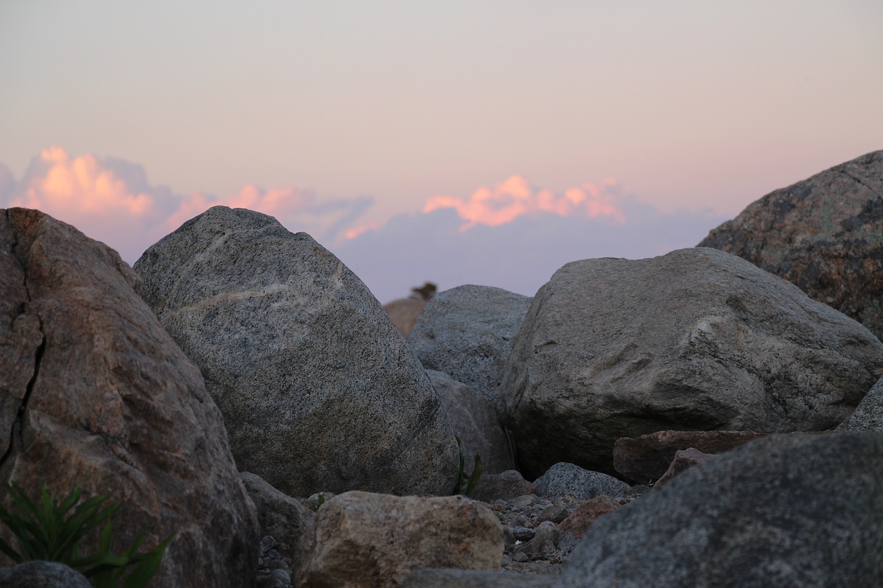 Image - boulders beach shore clouds blue