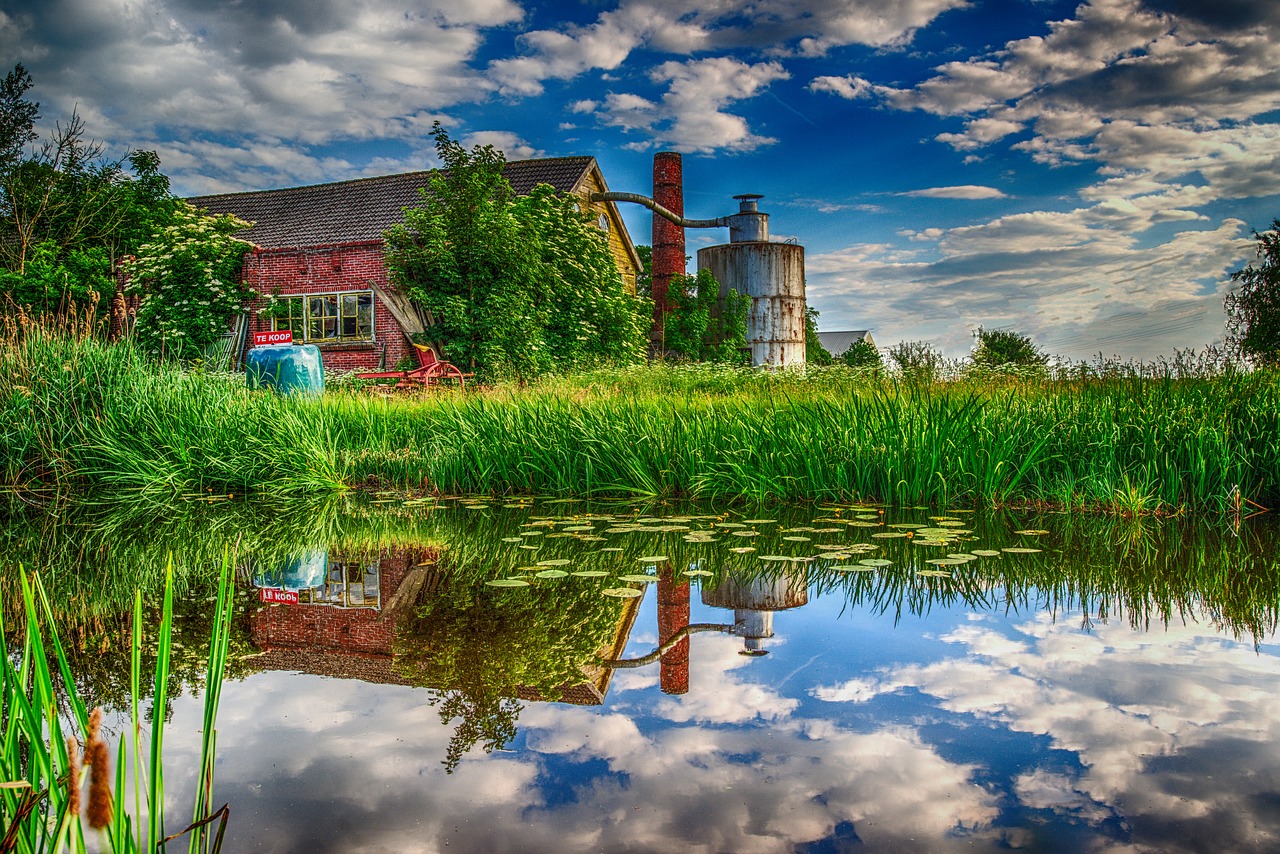 Image - countryside water reflection nature