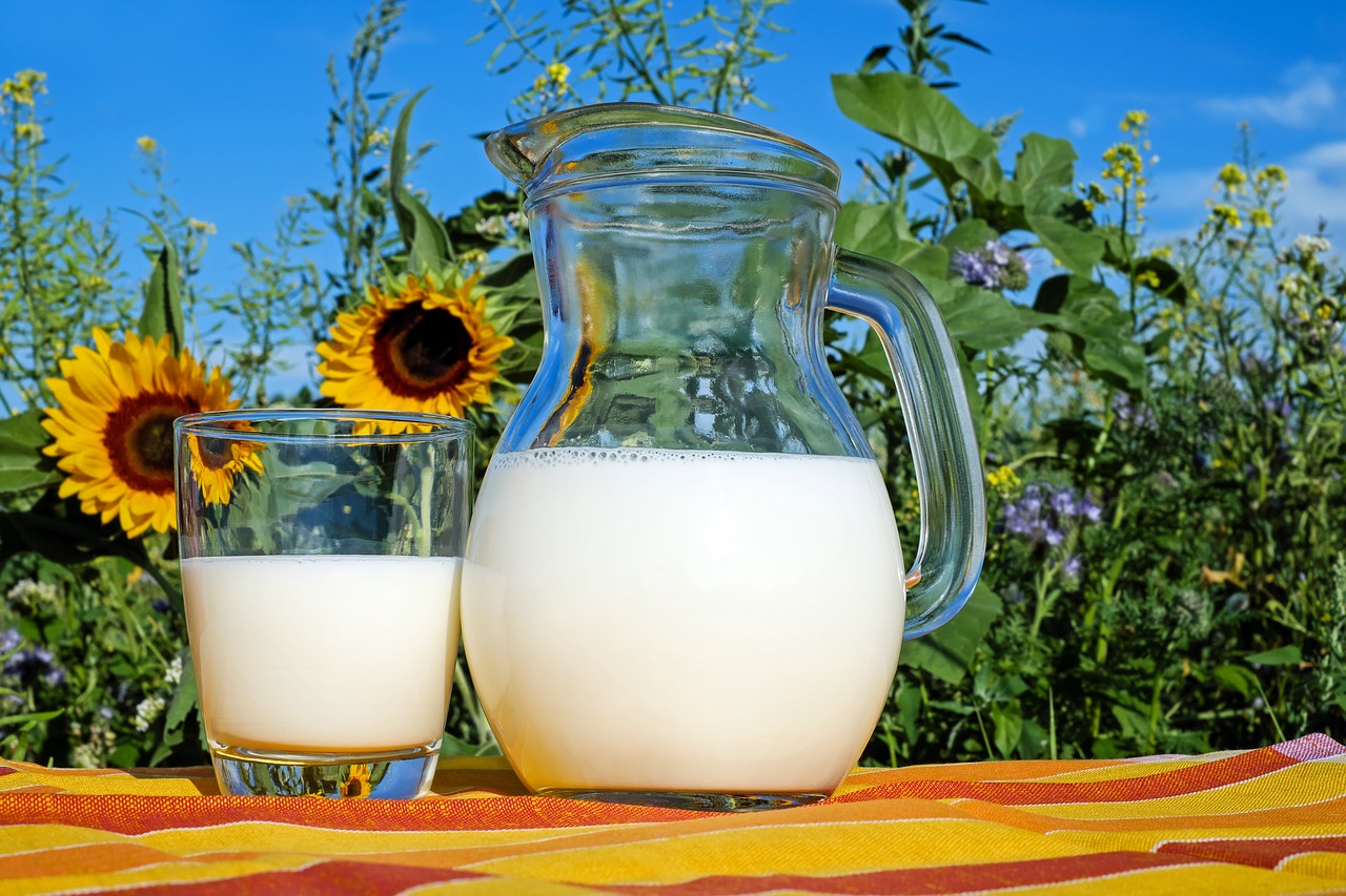 Image - milk glass frisch healthy drink