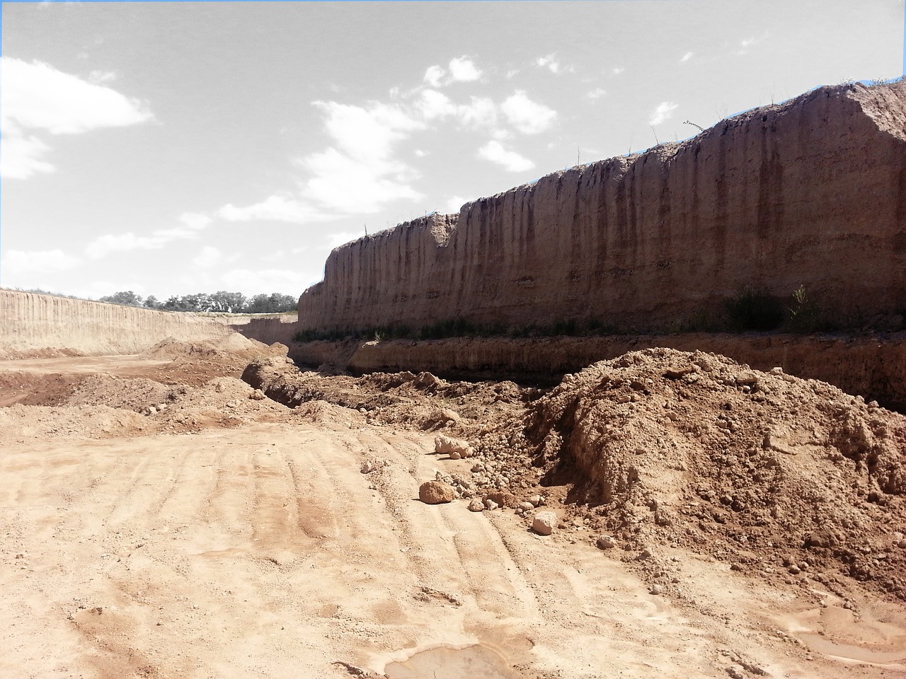 Image - grey sky landscape cliff natural