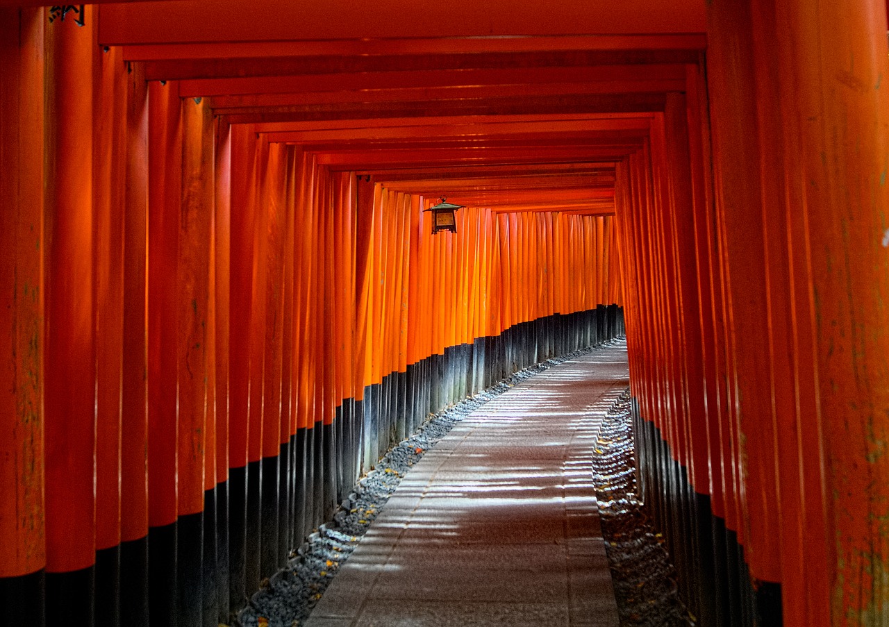 Image - kyoto japan torii gate path
