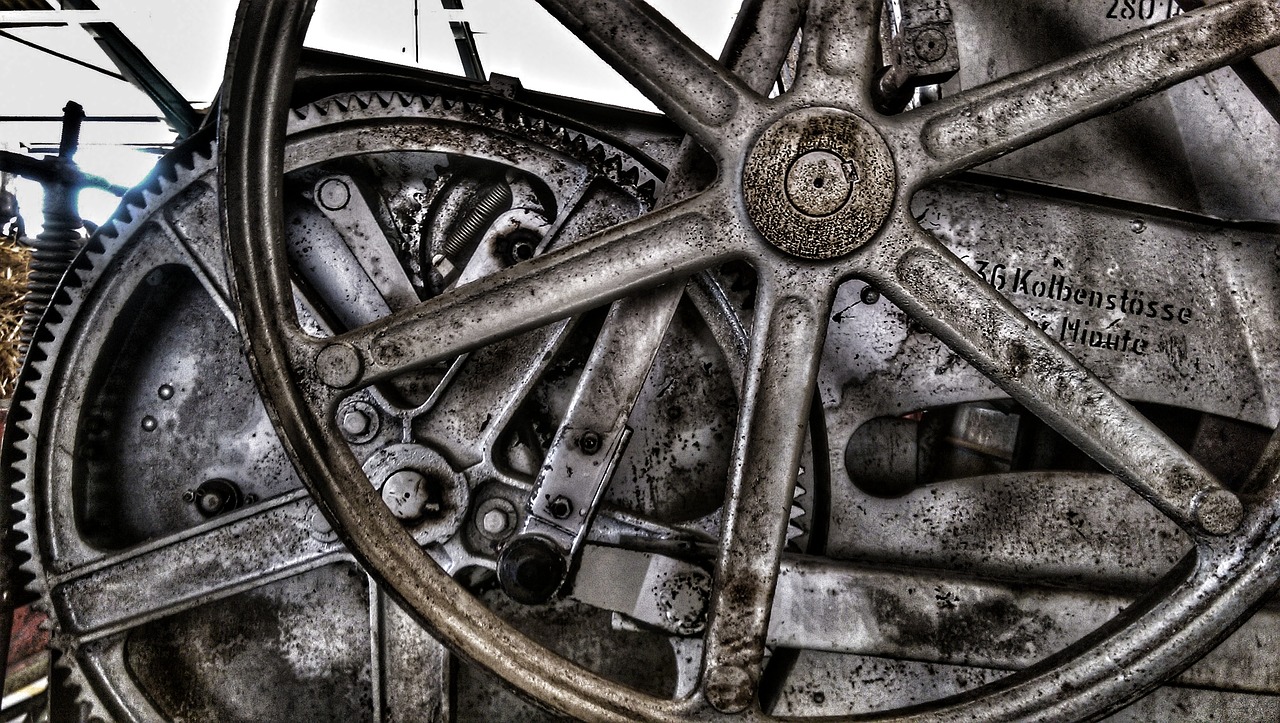 Image - steel gears old machine technology